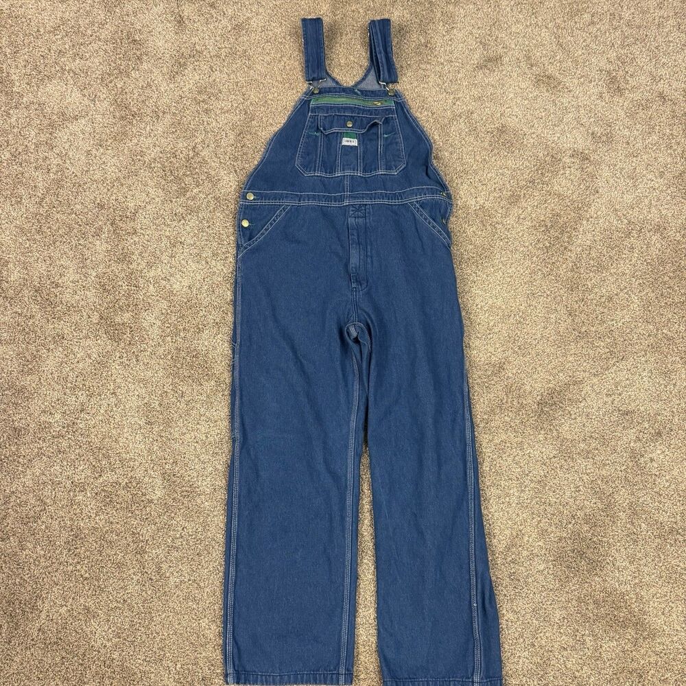 Liberty Overalls Mens 36 x 30 Blue Denim Carpenter Farmer Cowboy Work Wear